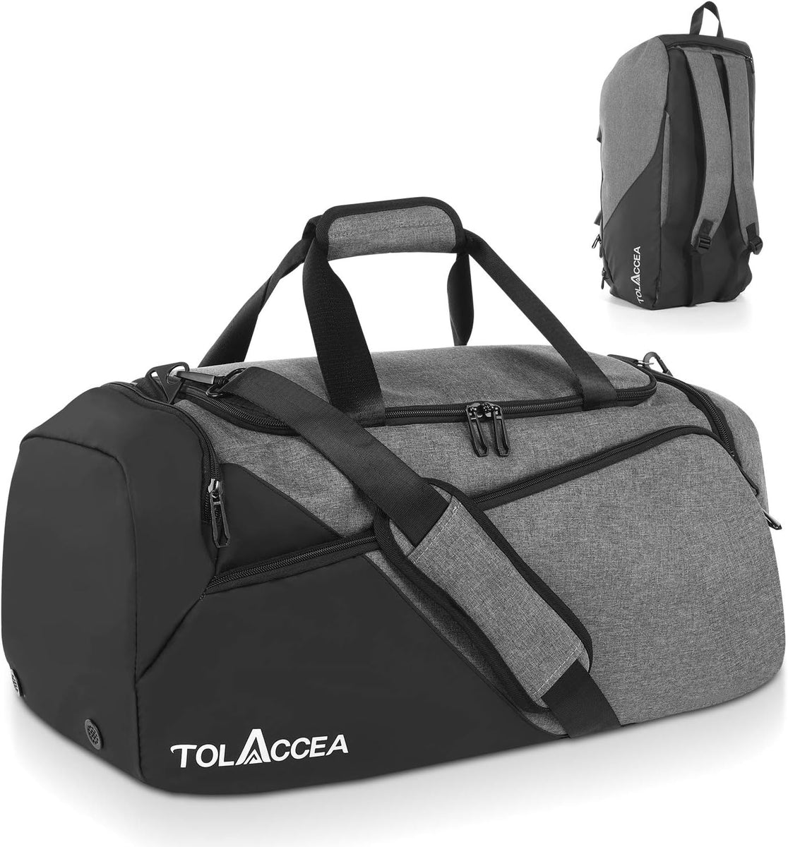 Tolaccea Gym Bag for Men Women 47L Large Sport Duffel Bag with Shoe C